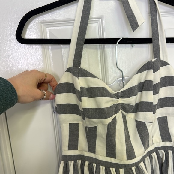 Gianni Bini Striped Halter Dress - Picture 5 of 10